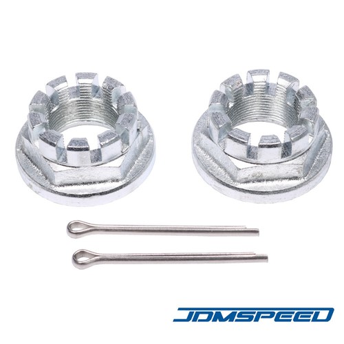 Set of 2 Rear Axle Nuts W/Pin For Honda TRX500FA Foreman Rubicon 500