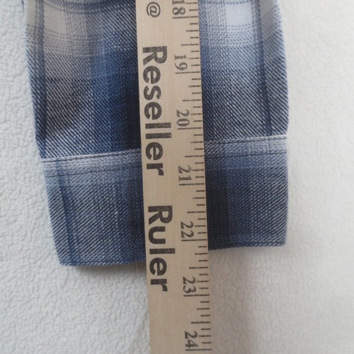 NEW Levis Shirt Boys L Blue White Plaid Flannel Long Sleeve Button Up Western - Picture 9 of 11