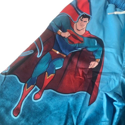 Batman Superman Boys Character Swim Trunks Shorts Blue UV 50+ Size 7 NWT - Picture 2 of 8