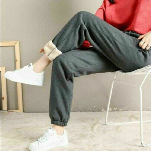 Womens Plush Fleece Lined Trousers 