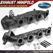 2x Left Right Exhaust Manifold W Gasket For Ford F-150 99-03 F-250 Expedition 2x Left Right Exhaust Manifold W Gasket For Ford F-150 99-03 F-250 Expedition