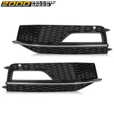 Fit For 2013-2016 Audi A4 Quattro B9 S4 S-Line Fog Light Lamp Chrome Cover Bezel