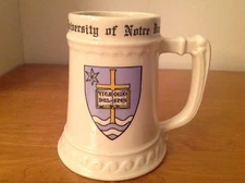 Vintage 1956 Notre Dame Beer Stein Philadelphia Club Balfour Cris Reitze Shield