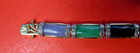 STERLING SILVER GEMSTONE BRACELET WOMANS STAMPED AMETHYST JET EMERALD VINTAGE EX — photo 9