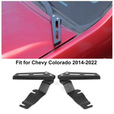 Upper Hood LED Light Pod Mount Brackets Fit Chevy Colorado 2015-2022 GMC Canyon