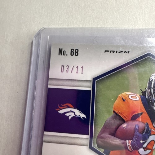 Jerry Jeudy Mosaic /11 FOTL  #d to /11  Denver Broncos 2021 Pink Prizm - Picture 3 of 3