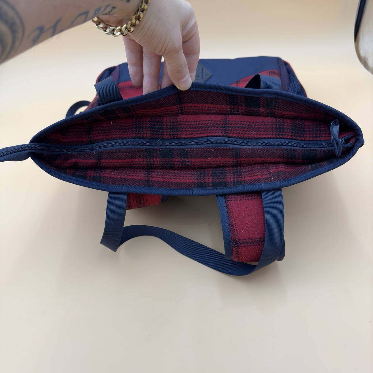 United by Blue 9L Sidekick Plaid Backpack NWOT Red Black Unisex United By Blue (R)evolution™ 9L Sidekick Red Plaid Backpack  main image 2