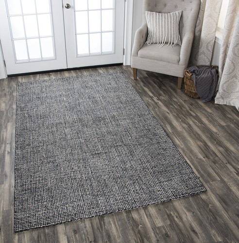Rizzy Home Brindleton Black/Ivory Tweed 3' x 5' Rug - Picture 4 of 5