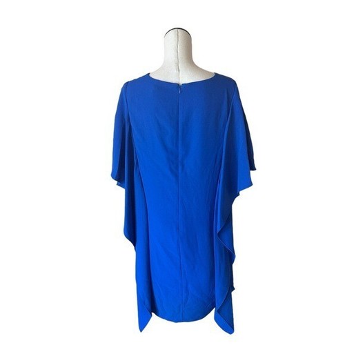 NWOT LAUREN RALPH LAUREN Women's Georgette Caftan Cocktail Dress Royal Blue 16 - Picture 7 of 10