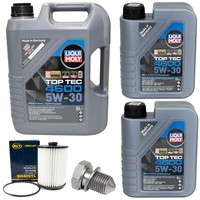 MotoröL Set 4600 5W-30 Liqui Moly 7 Liter + ÖLfilter + Schraube FüR Vw Touareg