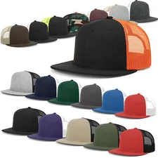 Richardson 511 FLATBILL Cap WOOL BLEND TRUCKER Adjustable Snapback OSFM Hi-Pro