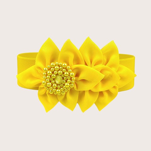 Lady Dress Belt Waistband Flower Corset Decoration Wide Elastic Stretch✲ - Picture 19 of 32