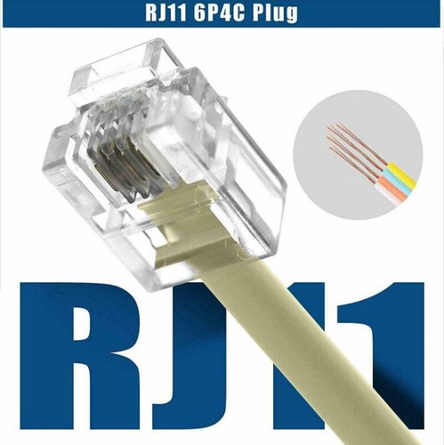5 Way Outlet 4C RJ11 Telephone Phone Modular Jack Line Splitter Adapter Ivory - Afbeelding 6 van 6