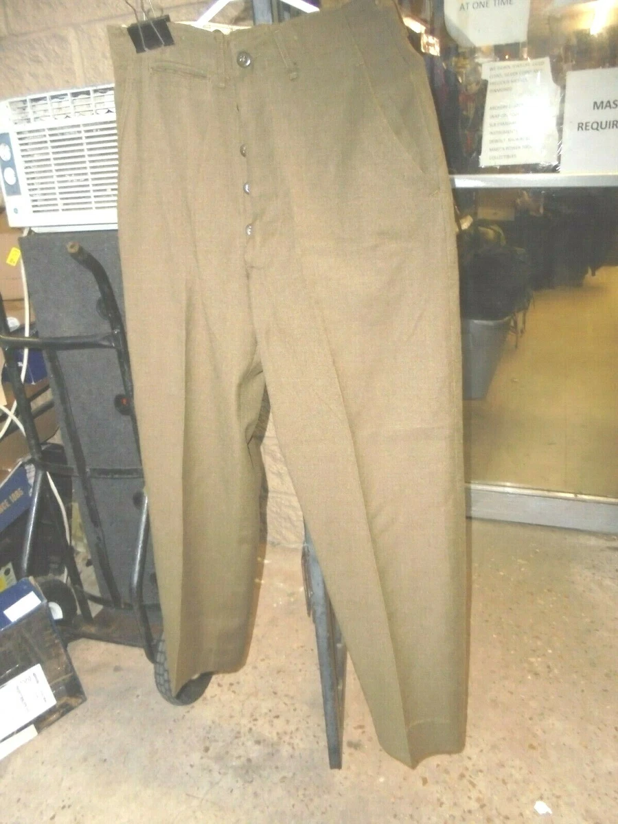 VINTAGE TROUSERS, FIELD, WOOL, SERGE WOOL 1945 30 X 33
