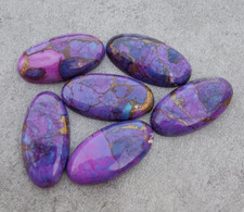 Wholesale Purple Copper Turquoise Cabochon Long Oval shape Loose Gemstone.