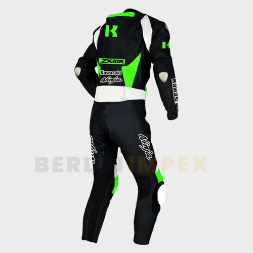 Kawasaki Motorbike Ninja Leather Suit Men/Women Racing Leather Suits - Picture 2 of 4