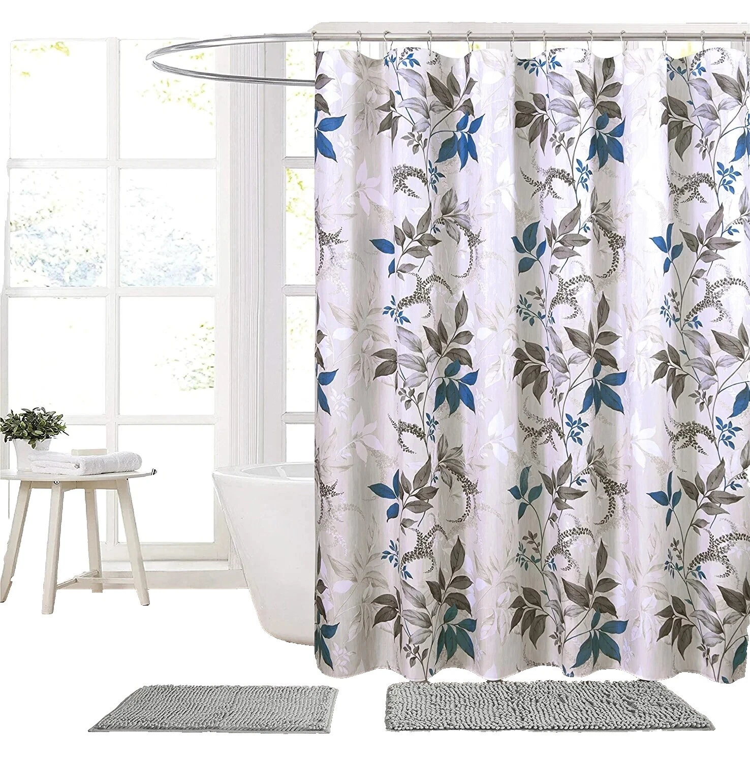 Fabric Floral Shower Curtains