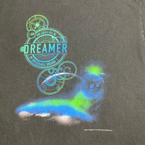 Vintage Doctor Who Shirt Mens M Black Blue 1996 BBC TV Show The Dreamer 90s Tee - Picture 3 of 13