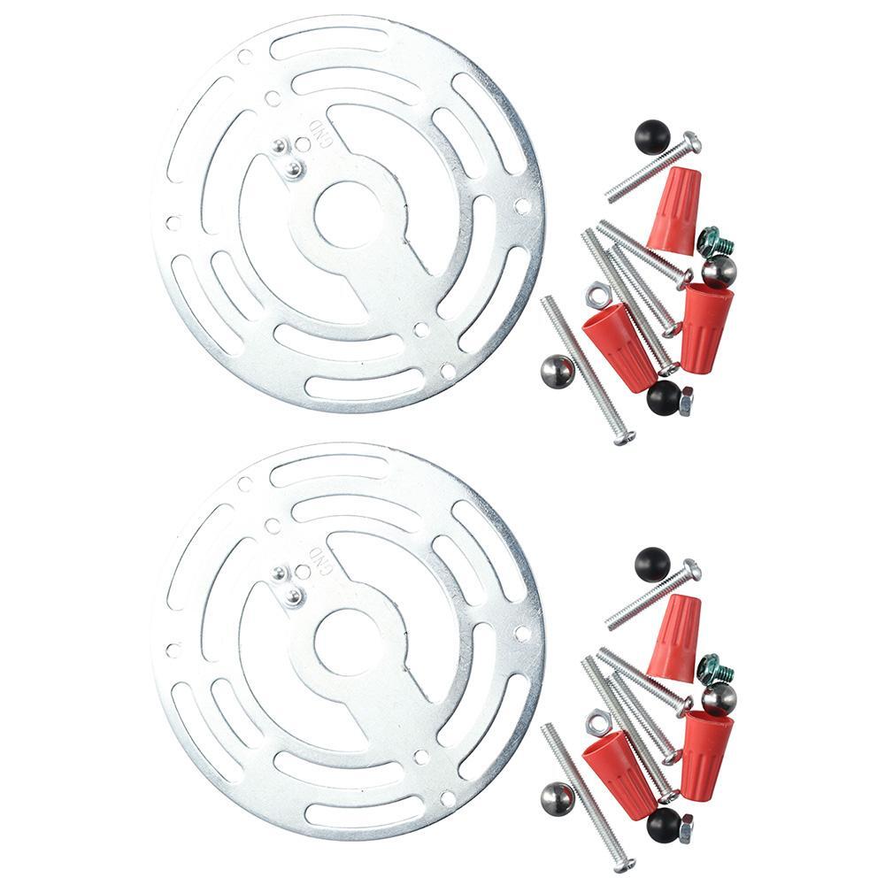 Round Light Fixture Sliver Ground Screw Pendant Light Mounting Bracket