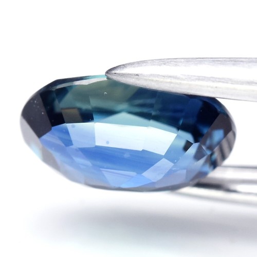 💎 1.15ct 7x5mm VVS Oval Greenish Blue Sapphire - Unheated, Mozambique Gem - Picture 6 of 10