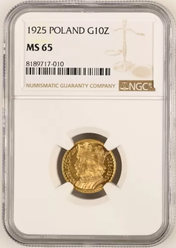 1925 Poland G10Z NGC MS 65