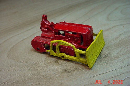 AHI? Bull Dozer Red yellow small & fragile Japan 1-5/8" HTF C76a3 - Picture 2 of 5