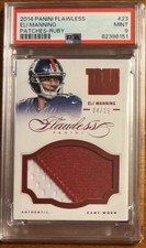 2014 Panini Flawless - Patches Autographs Ruby #38 Eli Manning /15 PSA 9