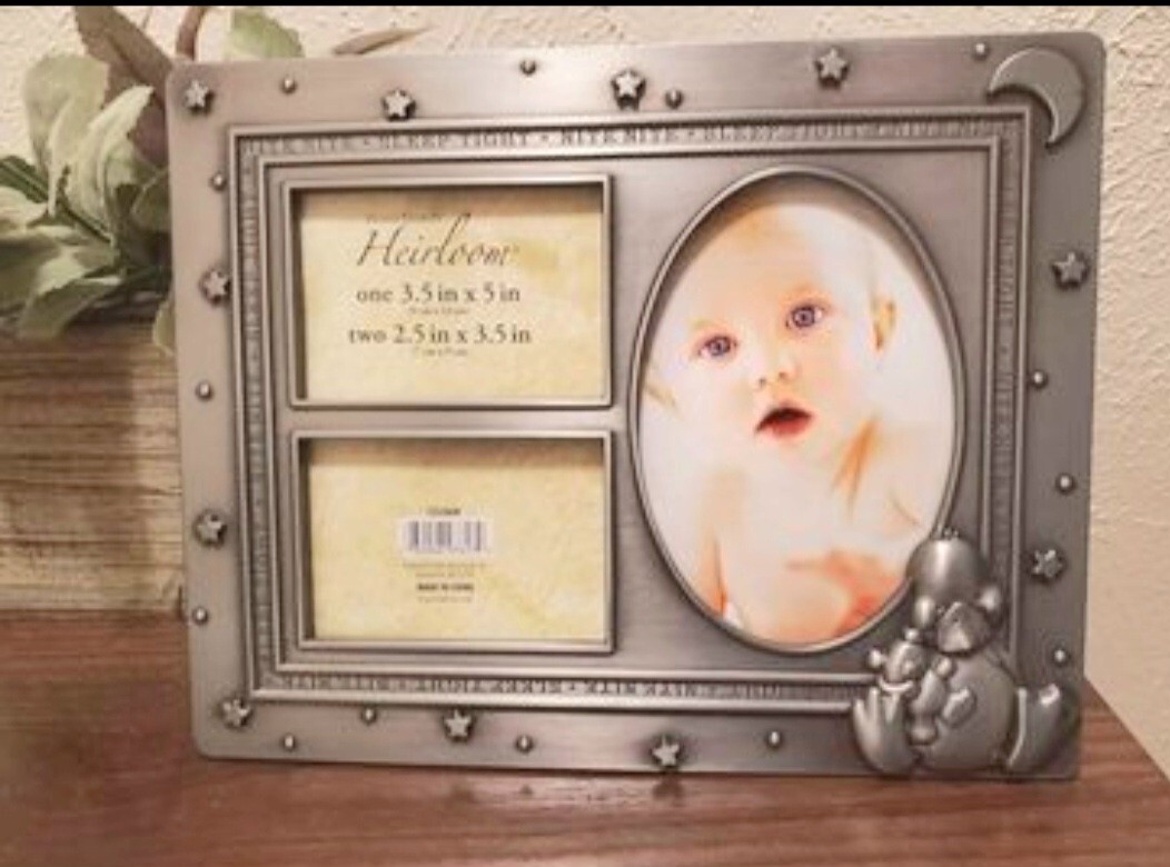 Home Trends Heirloom Picture Frame Baby Duckie Holds 3 Photos Sleep