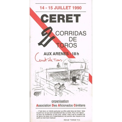 CÉRET de TOROS Corrida ADAC 12 Zeichnungen Richard MILIAN Morenito und EL FUNDI 1990