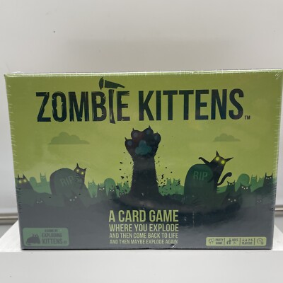 NEW ZOMBIE KITTENS CARD PARTY GAME BY EXPLODING KITTENS 2-5 PLAYERS AGES 7+