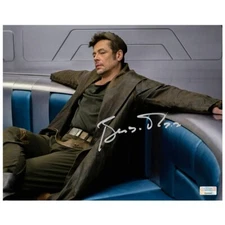 Benicio Del Toro Autographed Star Wars the Last Jedi DJ Scene 8x10 PHOTO  CA COA