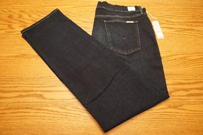 NWT MEN'S HUDSON JEANS Size 40 x 34 Byron Straight Zip Fly TM8RIP6855 Riptide