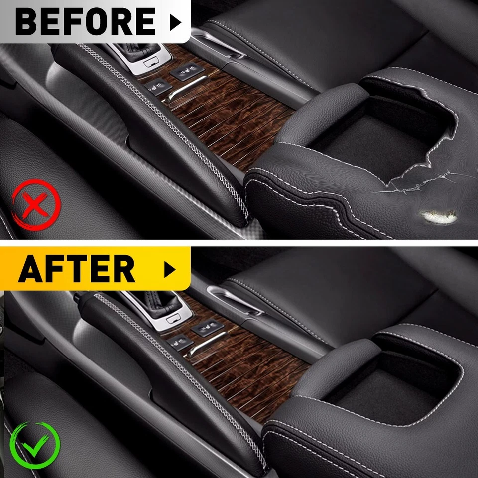 Se adapta a Acura TL 2009 2010-2014 negro cuero real consola central tapa reposabrazos cubierta Foto 4 de 4