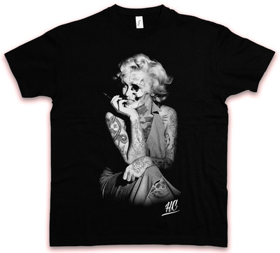 TATTOO MARILYN HC HATE COUTURE T-SHIRT Monroe Rockabella Pin Up Star Icon Shirt