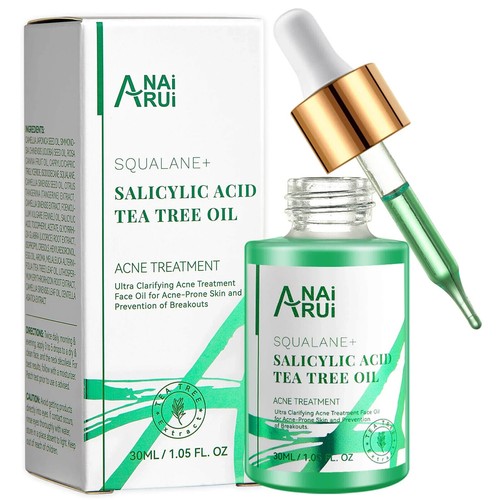 ANAIRUI Salicylic Acid Tea Tree Acne Face Oil, for Soothe Acne, Blemish-Prone - 第 1/1 張圖片