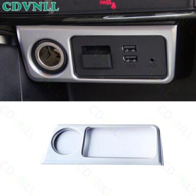 For Mazda CX-5 2013-2015 Matte Silver Console Cigarette Lighter Panel Cover  1PCS