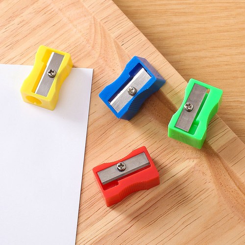 Afilador de lápices de papelería de un solo agujero sacapuntas de plástico color aleatorio de 1 pieza - Imagen 11 de 12
