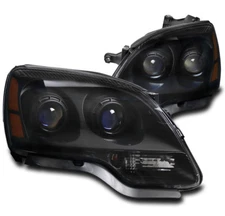 FOR 07-12 GMC ACADIA SUV REPLACEMENT PROJECTOR HEADLIGHT HEADLAMP LAMP BLACK L+R