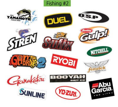 Fishing Gear Logo #2 Decal Vinyl Truck Luggage Graffiti Patches