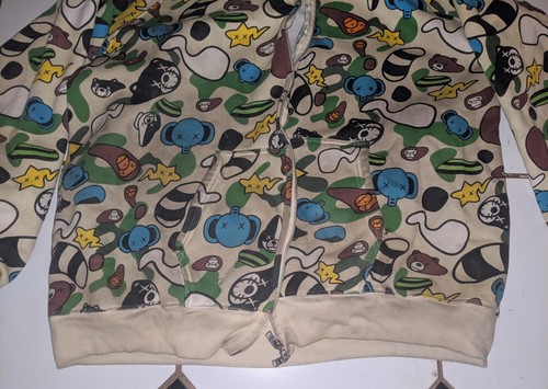 Original Bape Kaws Baby Milo Vintage Hoodie Aka Full Zip Parka 2XL - Picture 3 of 11