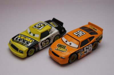 disney cars leakless & octane gain racers 52 & 58 diecast mattel