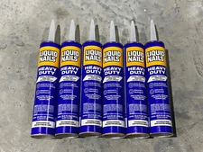 6 Pack Liquid Nails Heavy-Duty Construction Adhesive LN-901 New Style Tube