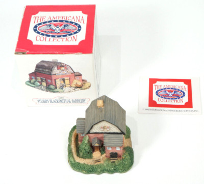 Americana Collection Stubb's Blacksmith Saddlery Shop Christmas Village Vintage