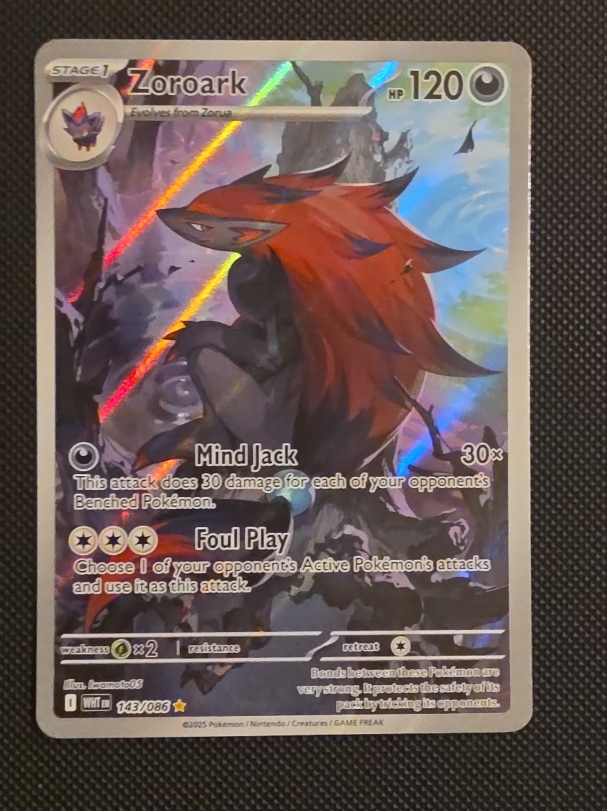 Zoroark 143/086 Sv: White Flare Holo