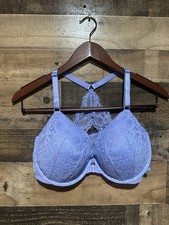 Victoria Secret Periwinkle Womens Bra 38DD Lined Demi Bra
