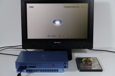 SONY Playstation 2 PS2 Console SCPH-39000 AQ AQUA Tested F/S NTSC