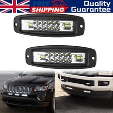 2X LED Work Lights Flush Mount Fit Bar Offroad Spot Lamp Car Truck 4WD 4000LM