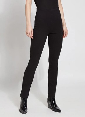 Lysse L101820 Womens Black Denim Straight Leg Pull-On Jegging Pants Size US L