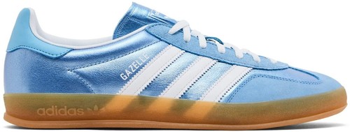 adidas gazelle silver green womens Adidas Gazelle Indoor 'Blue Fusion Gum' – DripClub