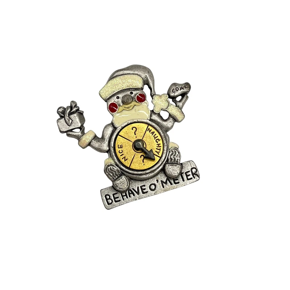 复古 1997 年圣诞老人 Behave O 米别针圣诞节假期顽皮很好 — 第 2/4 张图片